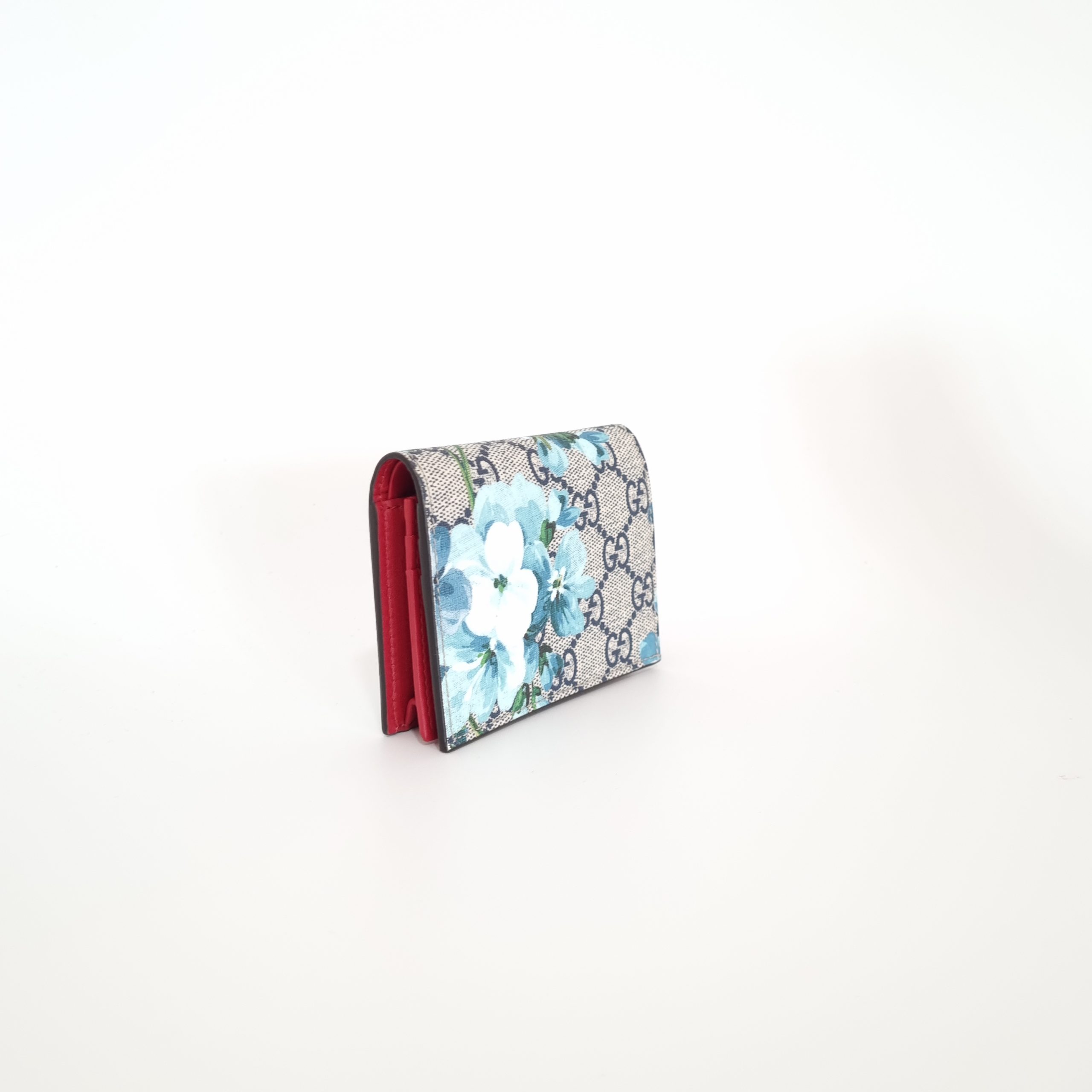 Gucci Card Case Wallet Blooms GG Supreme Blue/Beige/Red - US