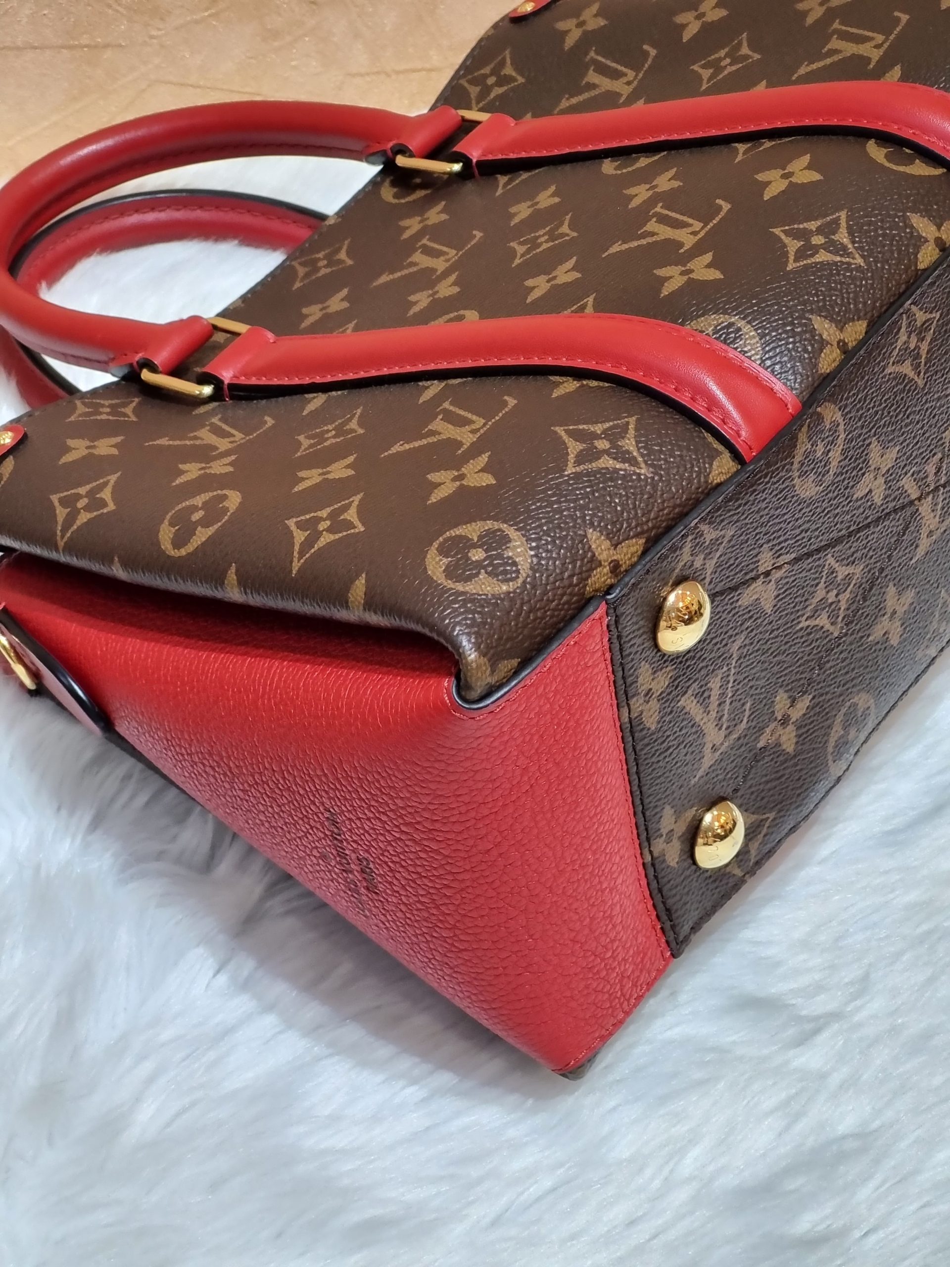 LOUIS VUITTON MONOGRAM SOUFFLOT BB BAG CERISE – Caroline's Fashion Luxuries