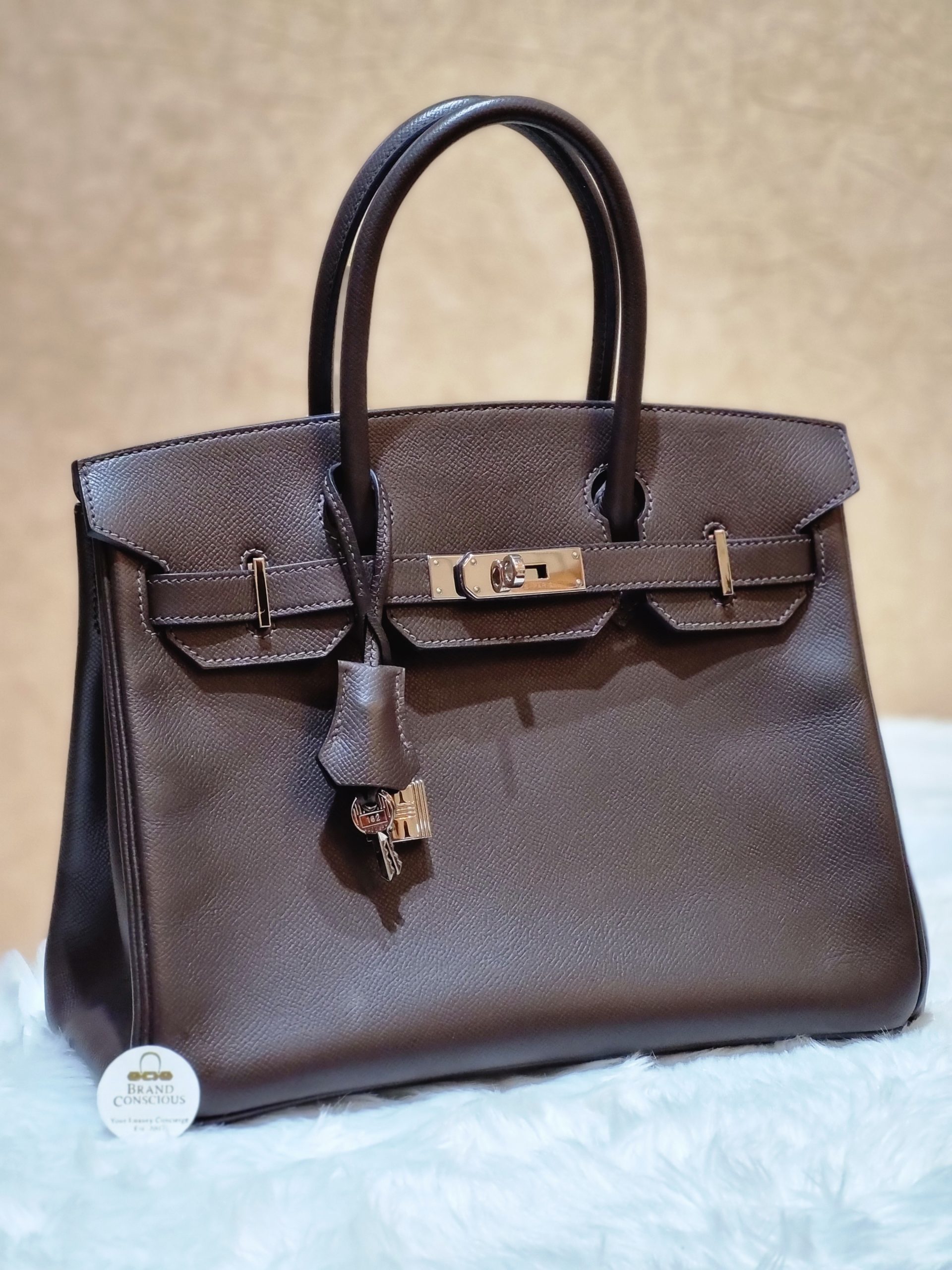 Hermes Birkin 30 Bag Trench Neutral Perfection Palladium Hardware –  Mightychic