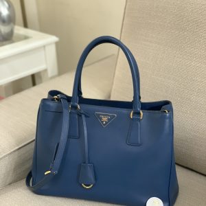 Bluette Medium Prada Galleria Saffiano Leather Bag