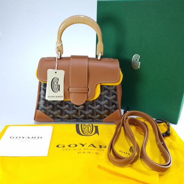 Goyard Saigon Souple Mini Orange Goyardine Palladium Hardware