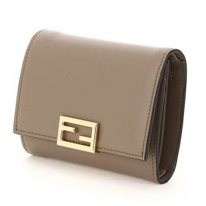 FENDI Vitello Cruise F is Fendi Bi-Color FF 1974 Embossed Medium Envelope  Wallet On Chain Black Maya 1218921