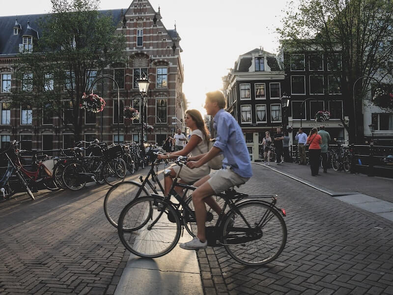 Fahrradfahren in Amsterdam