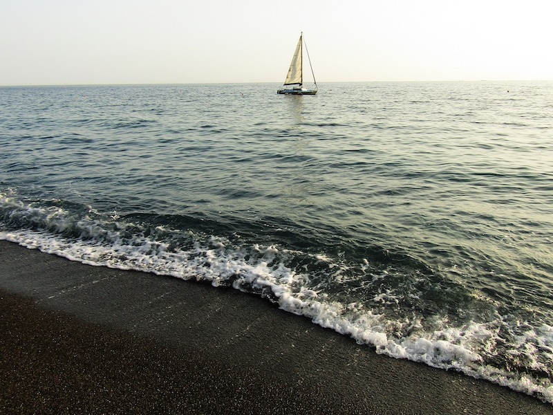 Punta Corvo in Ligurien Strand