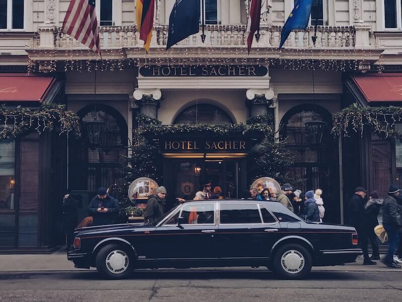 Hotel Sacher in der Innenstadt, dem historischen Zentrum von Wien