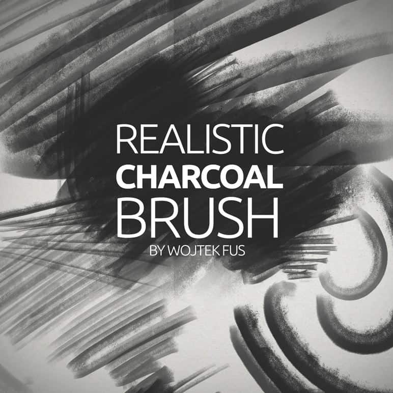 Download this realistic charcoal brush set