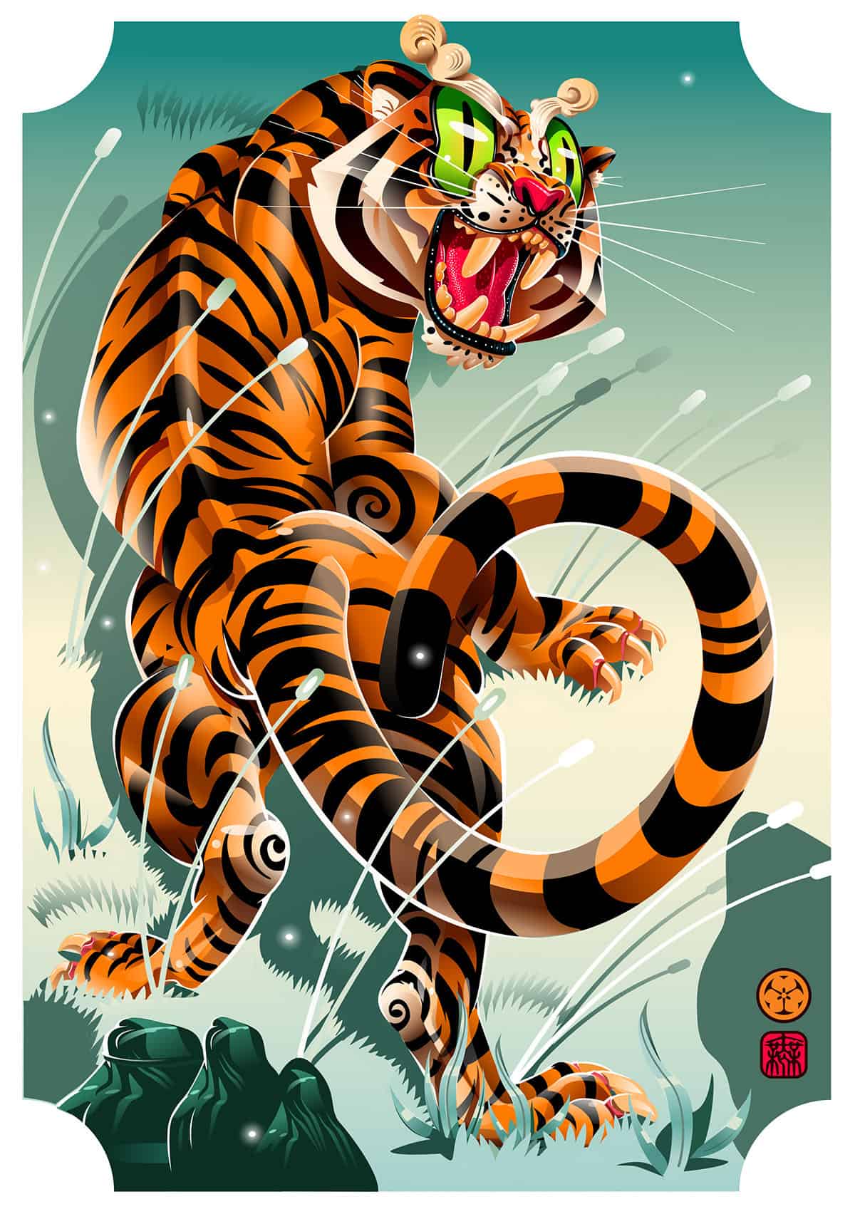 David Sosella – Illustration – The Tiger and The Dragon