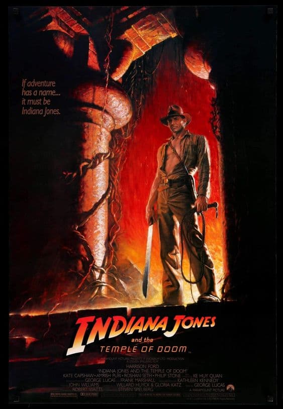 Indiana Jones And the Temple of Doom Key Art Movie Poster