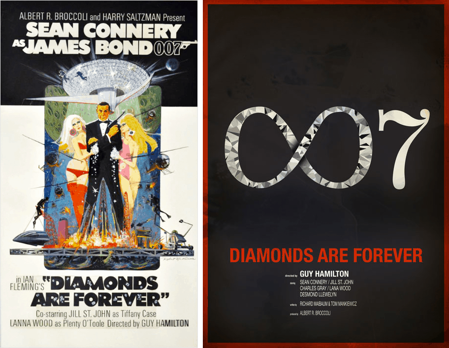 Redesigned-Movie-Posters-to-Inspire-your-Creativity-James-Bond-007-Diamonds-are-Forever