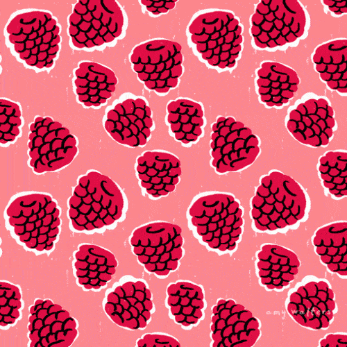 Patterns | Hand Drawn Raspberry Pattern