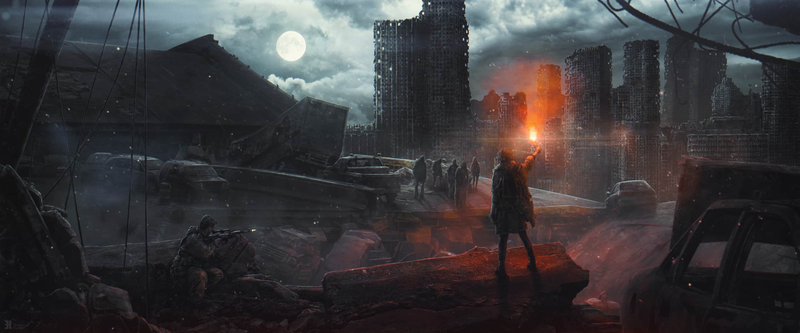 evgenij kungur dead city matte painting campfire evgenij kungur dead city matte painting