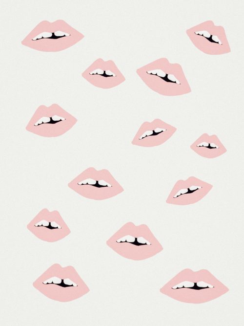 Patterns | Hand Drawn Lips and Teeth Repeat
