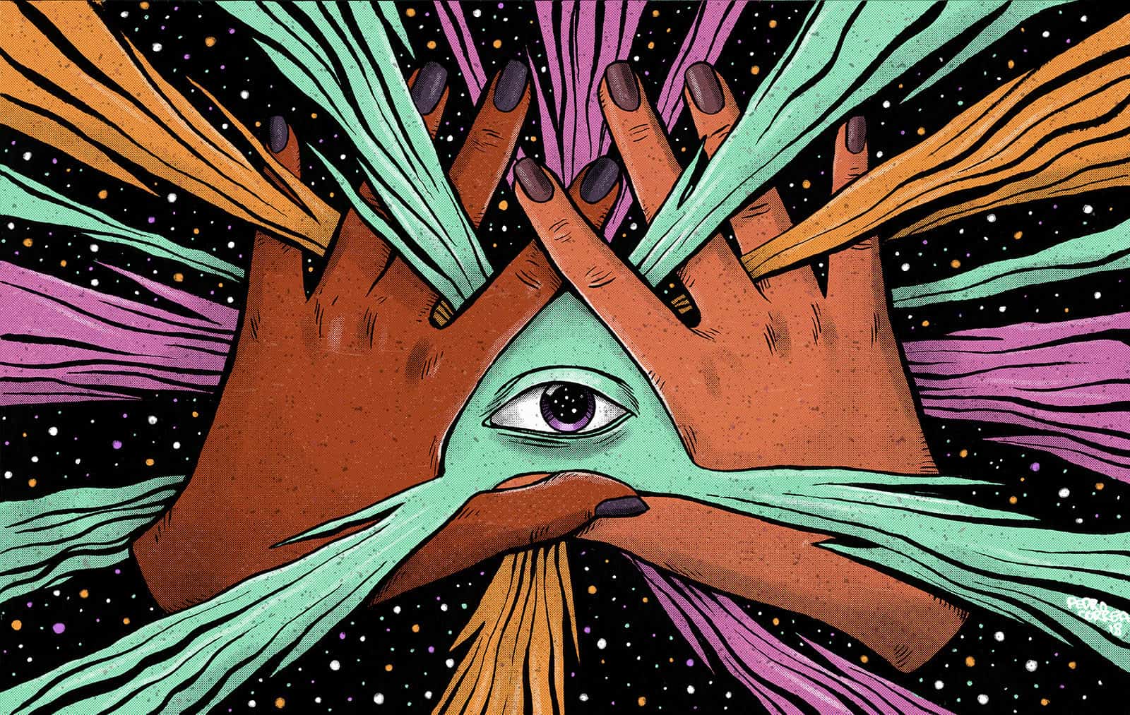 Illustration | Cosmic Eyeballs – Pedro Correa