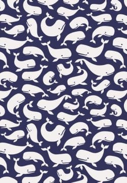 Patterns | Moby Dick Navy Art Print from society6.co-