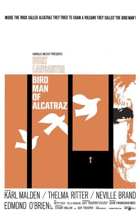 Graphic Design | Saul Bass Inspired Bird Man of Alcatraz Frankenheimer 1962 Key Art