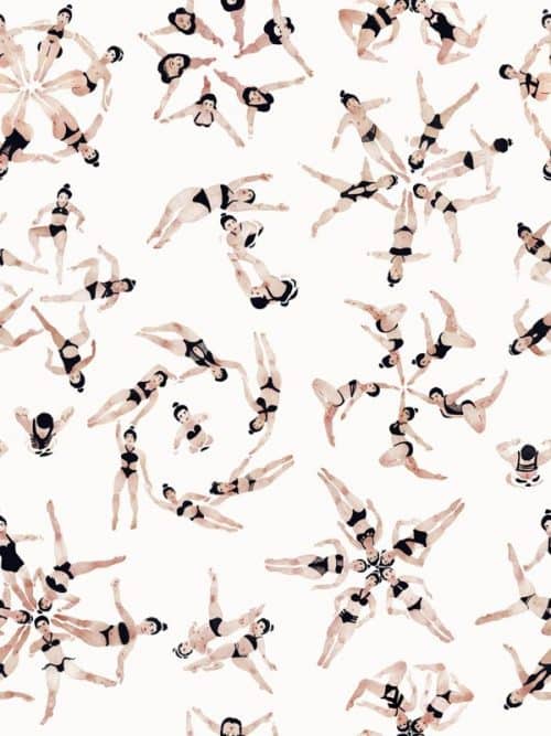 Patterns | Synchronized Swimmers by Jeannie Phan my blue flamingoPinne