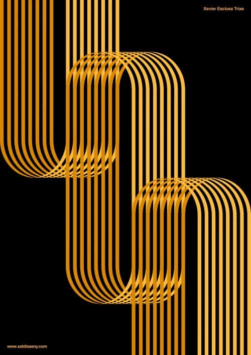 Poster by Xavier Esclusa Trias / Gold Lines on Behance