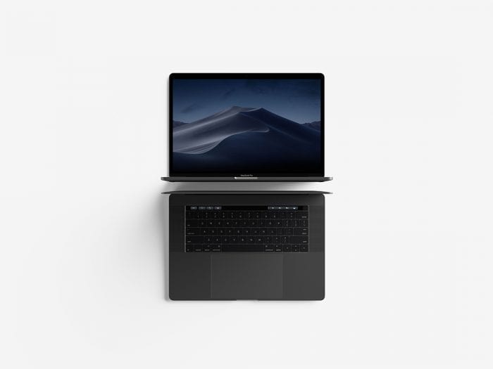 Asset | Modern Top View MacBook Pro Mockup