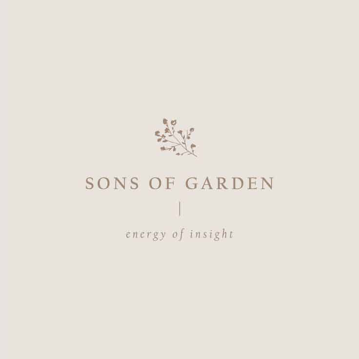 Logo | Sons of Garden – Wordmark – Floral logo. Minimalistic logo design