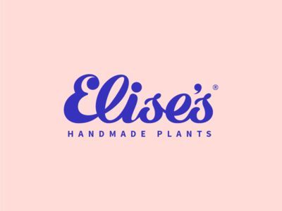 Logo | Elise’s Handmade Plants, thick script wordmark