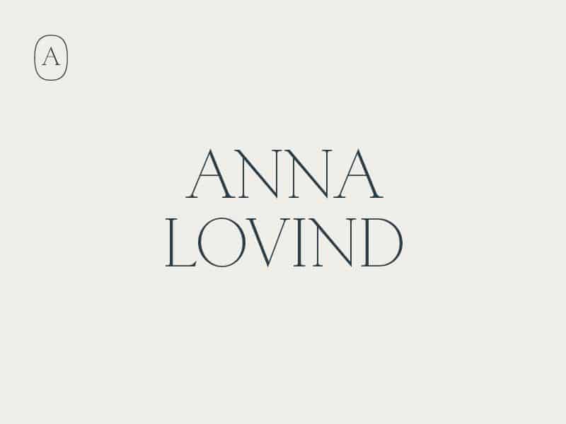 Logo | Anna Lovind – Wordmark, by Chelsey Dyer nice duration| dribbble.co
