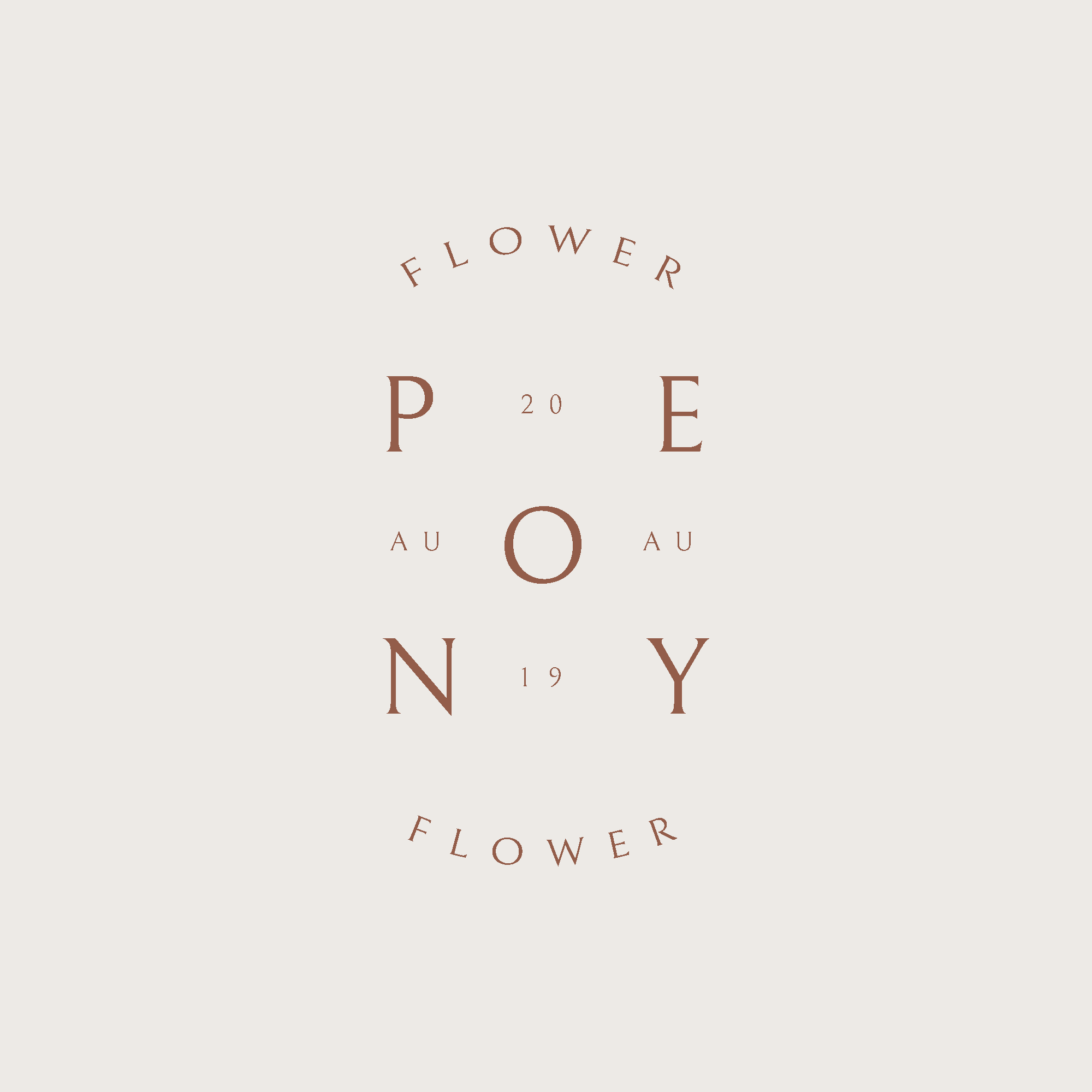 Logo | Peony – Wordmark and monogram
