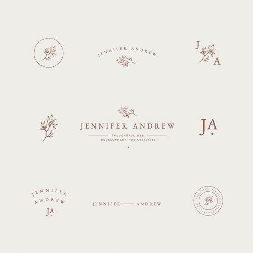 Logo | Rebrand for Jennifer Andrew – Wordmark – Elegant feminine logo