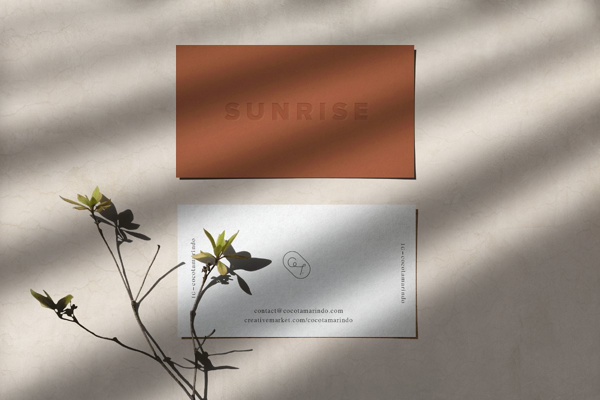 SUNRISE – Letterpress Cards Mockup ~ Branding Mockups ~ Creative Market