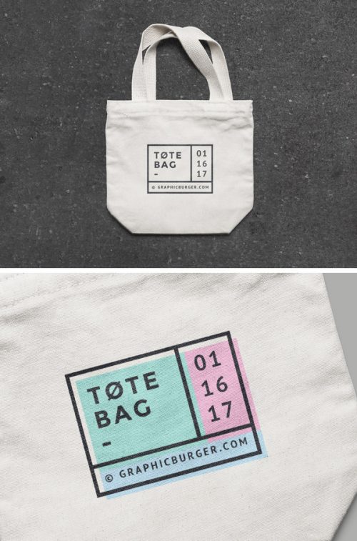 Asset | Small Canvas Tote Bag MockUp