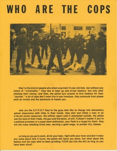 Who are the cops Propaganda Poster against Police Brutality