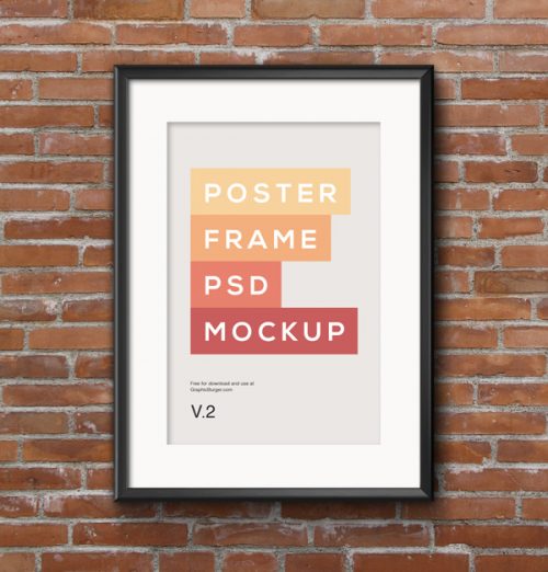 Asset | Poster Frame PSD MockUp #2