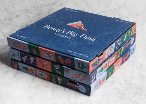 Benny’s Big Time Pizzeria Packaging Design