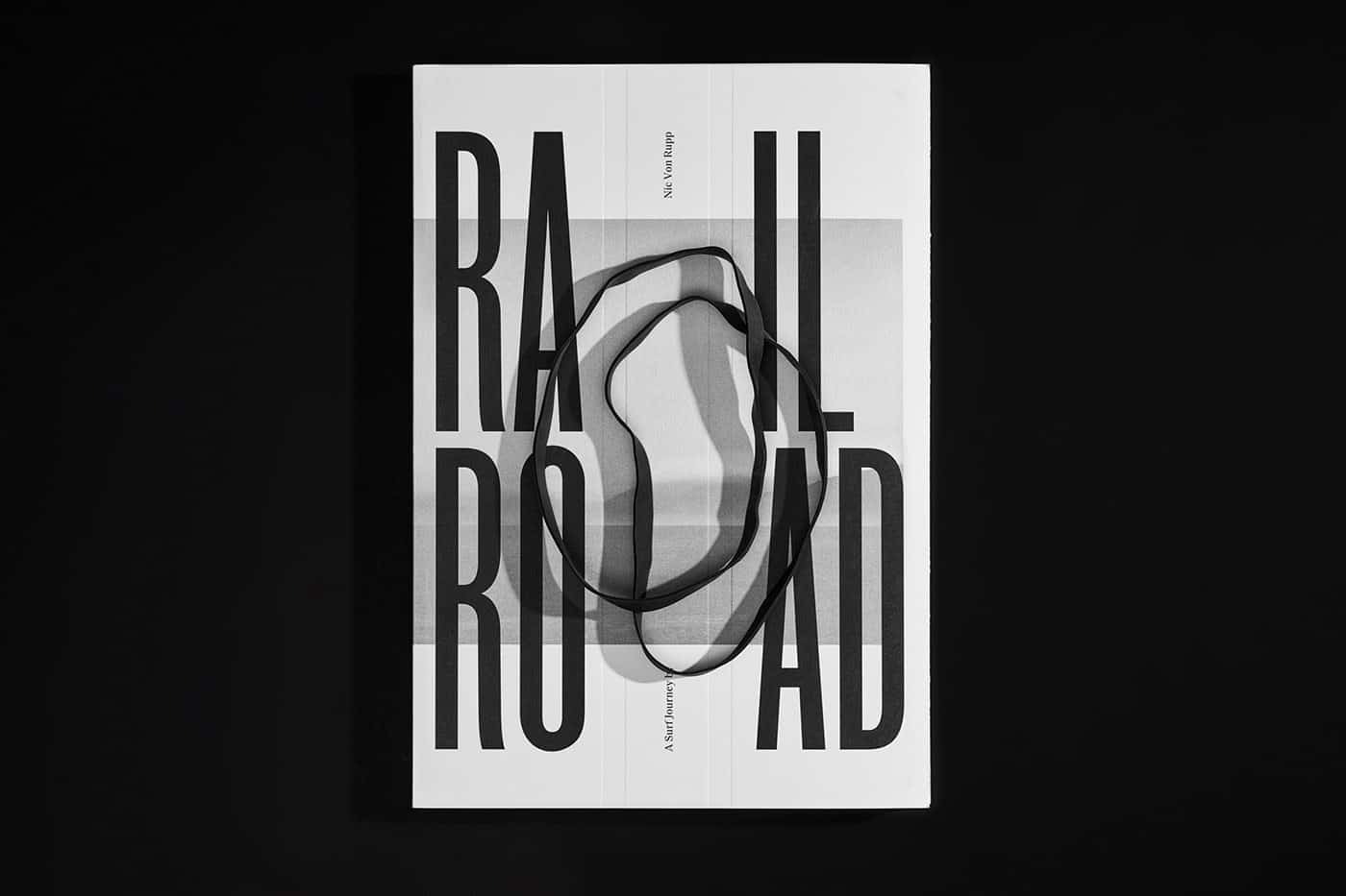 Minimal Black and White Typographic Poster Design – Rail Road