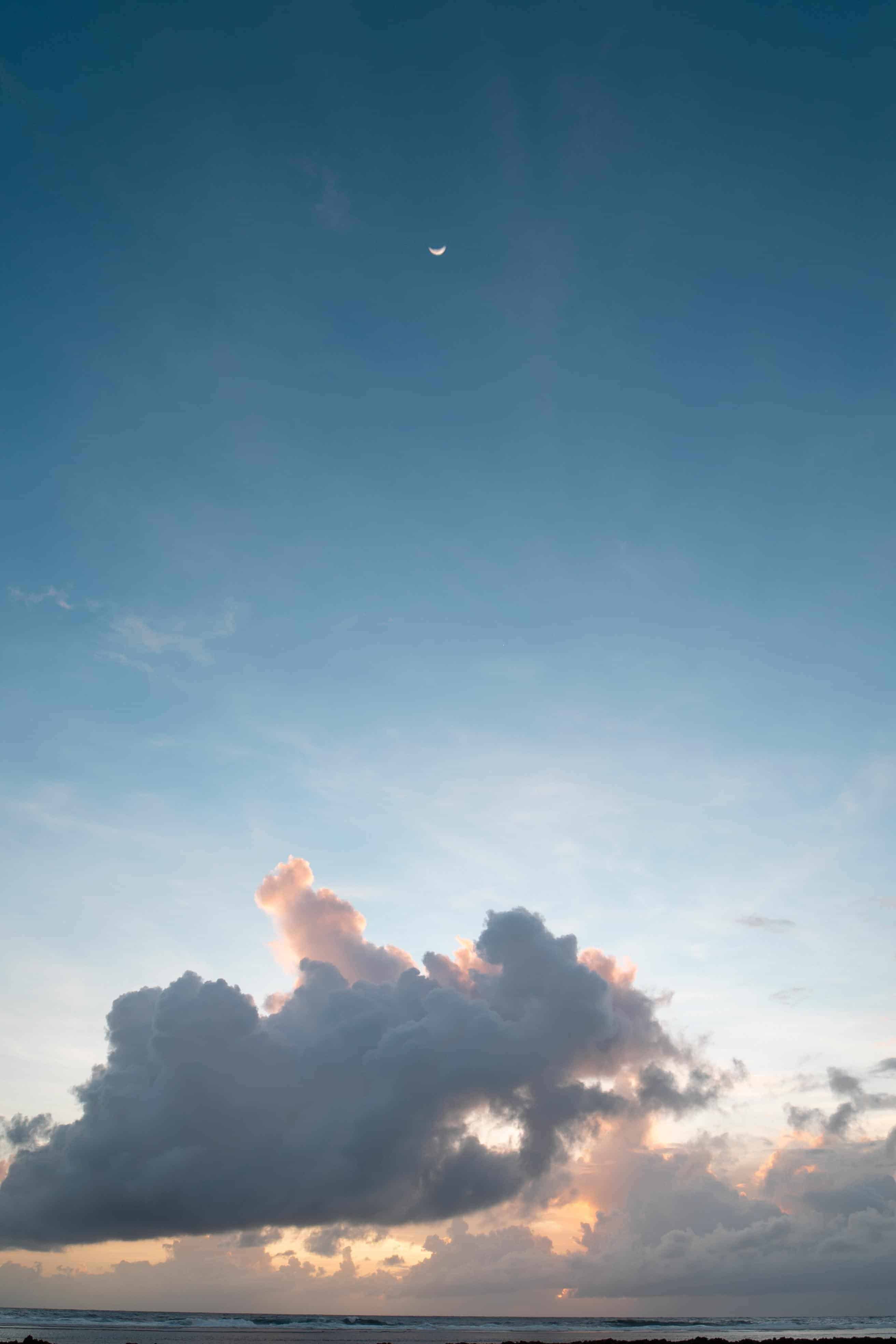 Cloudy Sky with Moon