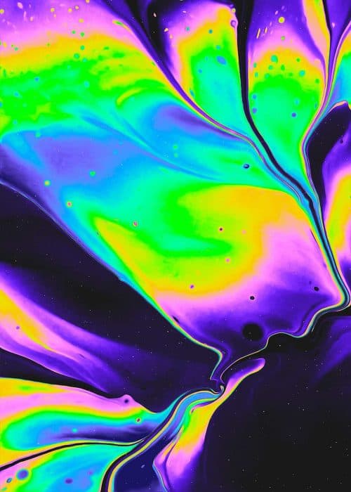 Dispersion Oil Spill Vibrant Texture Vaporwave