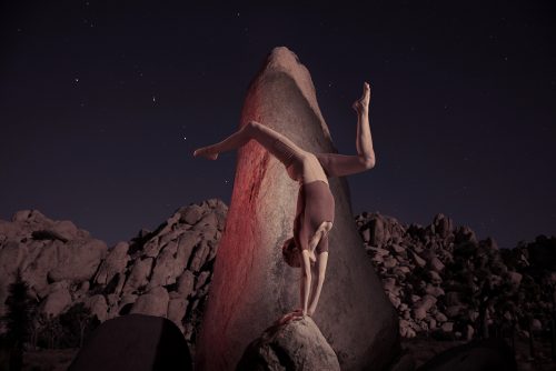 Peter Dawson Photography – Upside Down – Posing in the Desert Night