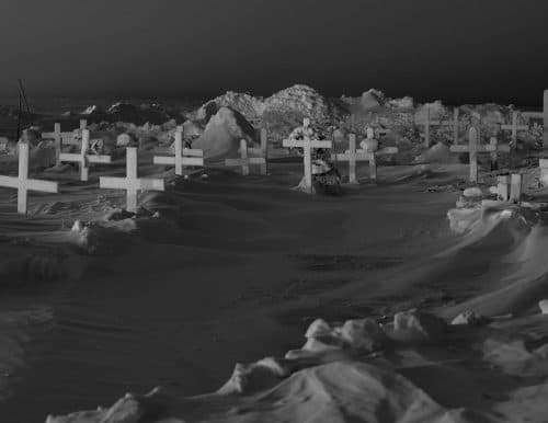 Polar Night Winter Photography by Mark Mahaney – Cemetary Crosses