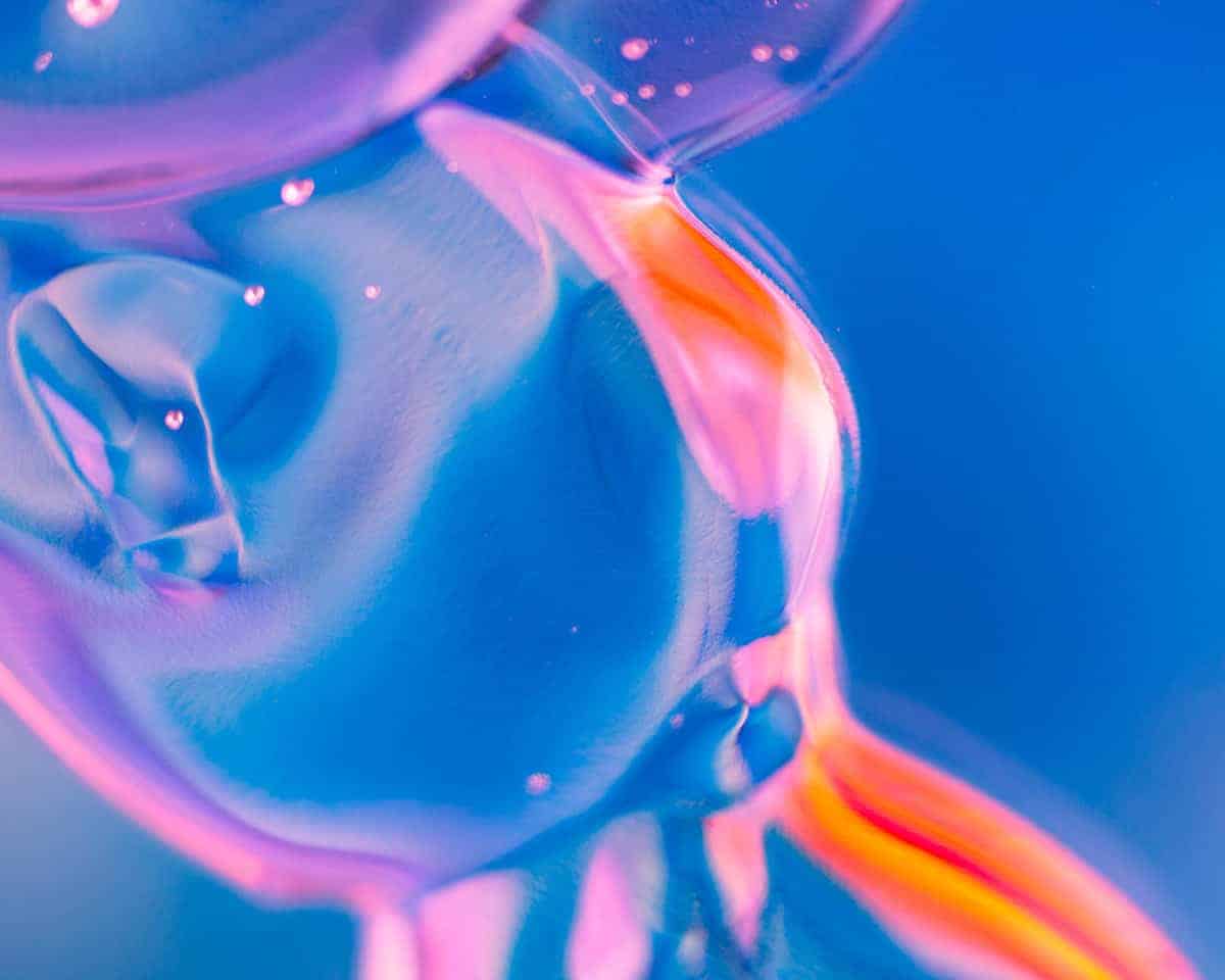 References | Macro Vibrant Neon Liquid Gel Light Refraction – Vaporwave Style