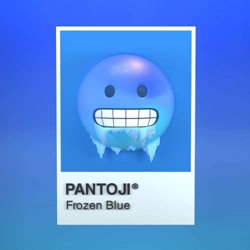 3D Illustrations by Sariselka – Pantoji Frozen Blue Emoji Pantone Color