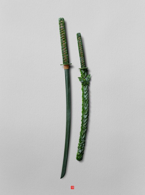 Raku Inoue – Japanese Inspired Floral Arrangement – Natura Katana Sword