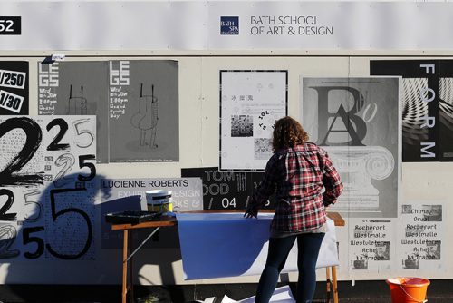Bath School of Art alumni graphic poster and typographic design collaboration