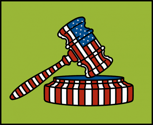 Illustrations by Albert Tercero – American Flag Gavel Justice