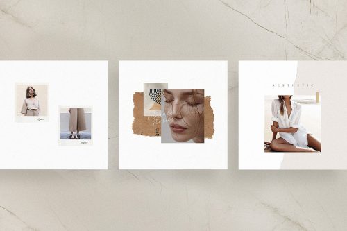 Minimal Instagram Social Media Template – Collage and Tears