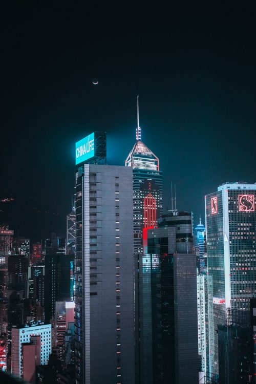 Hong Kong H-Art City Street Night Photography