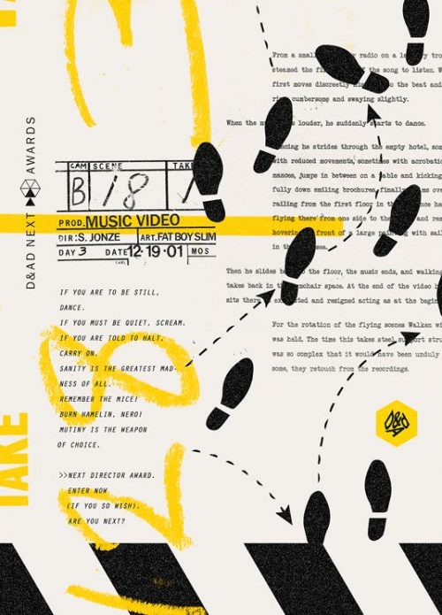 Modern Minimal Brutalist Typographical Design Posters – Next Director Award