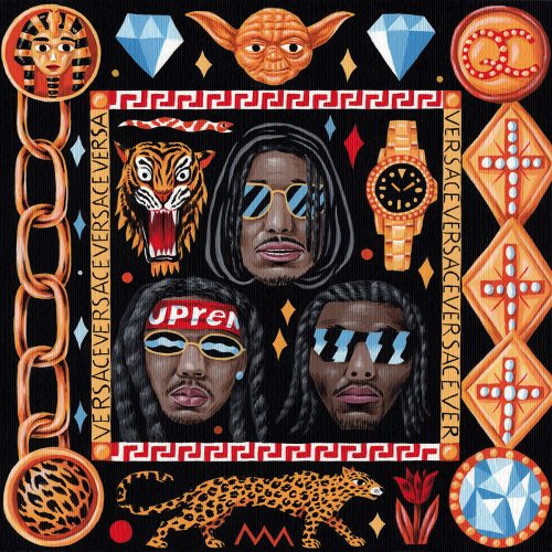 Saddo – Favorite Rapper Portraits Mosaic Collage Illustration – Migos