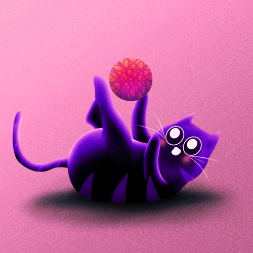 Tim Choy Playful Cat Illustration