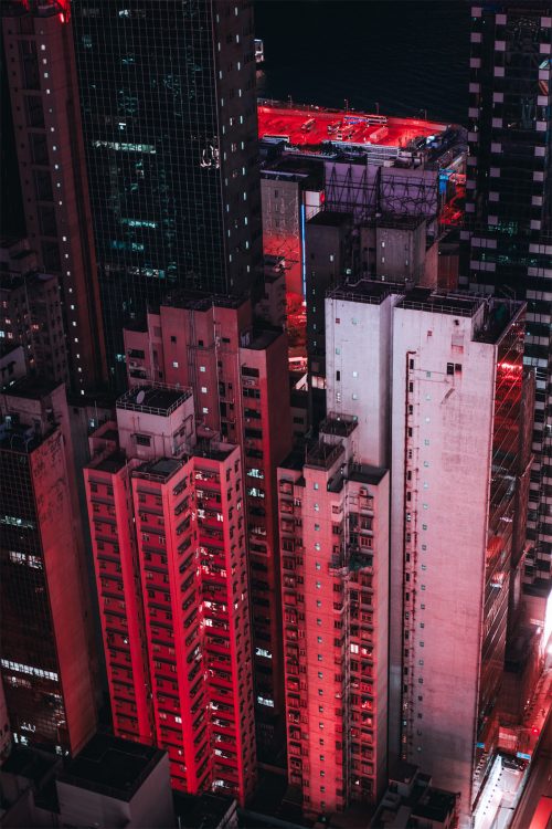 Hong Kong H-Art City Street Night Photography