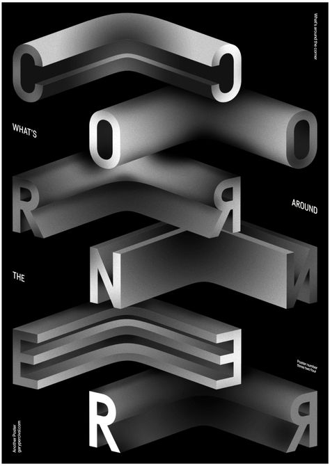Modern Minimal Brutalist Typographical Design Posters – Corner