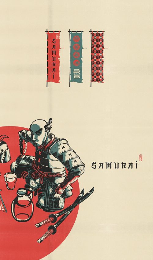 Japanese Samurai Illustrations